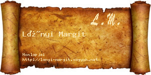 Lányi Margit névjegykártya